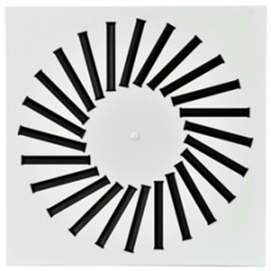 Image de CD213009: Diffuseur hélicoïdal réglable blanc595x595mm