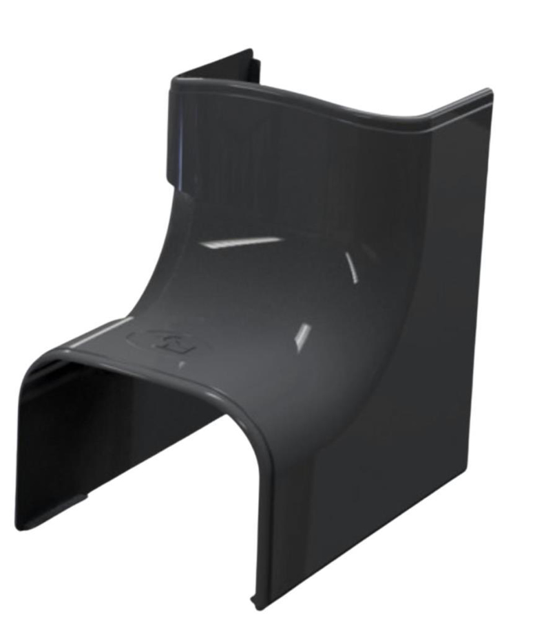 Afbeeldingen van SCD100425: Optimat binnenbocht 90° CAI102 antraciet (3st) RAL 7016