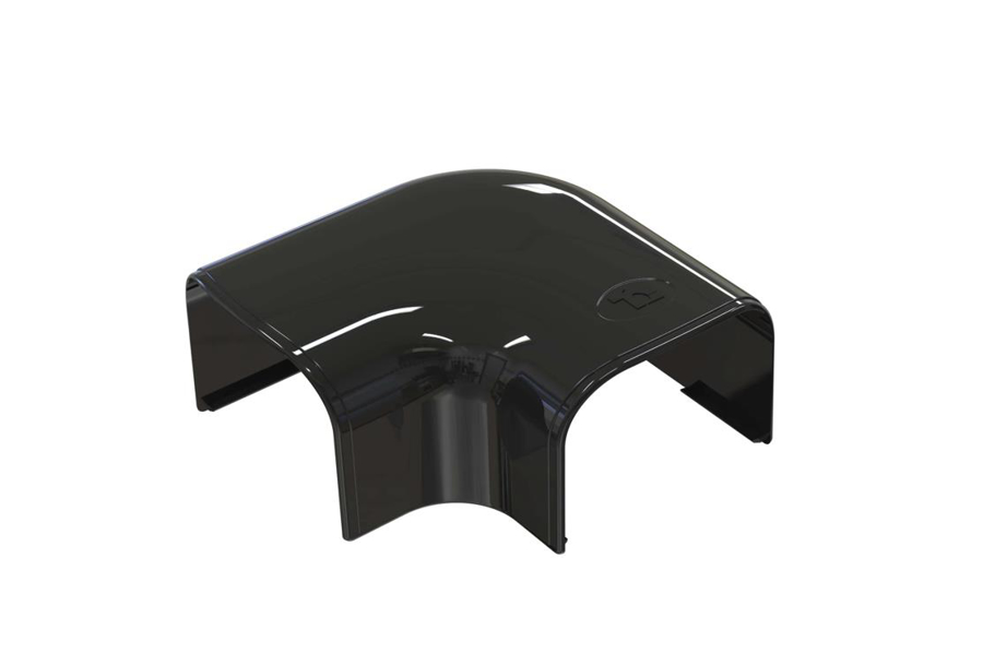 Afbeeldingen van SCD100378: Optimat platte bocht 90° CP75 zwart (5st)