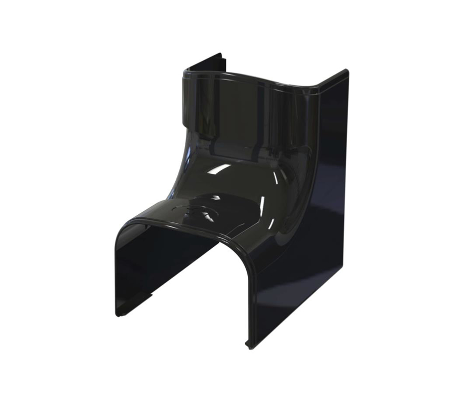 Afbeeldingen van SCD100383: Optimat binnenbocht 90° CAI102 zwart (3st)