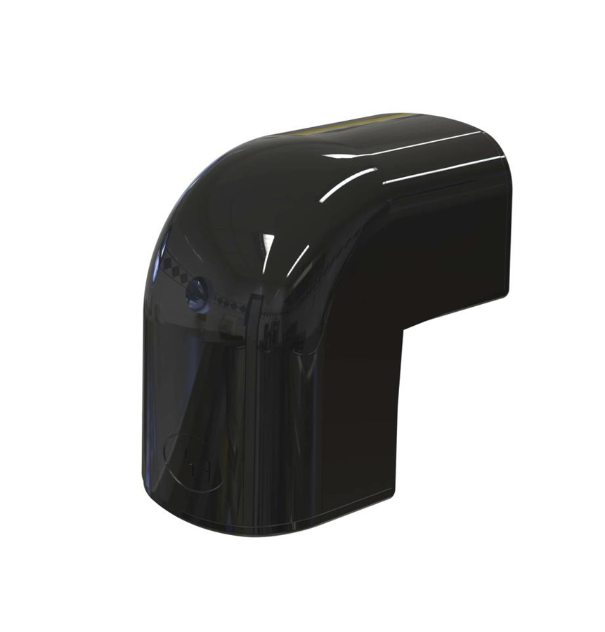 Afbeeldingen van SCD100385: Optimat buitenbocht 90° CAE75 zwart (5st)