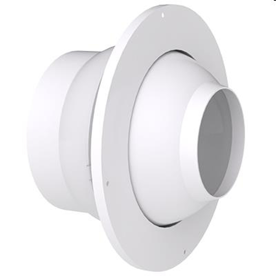 Afbeeldingen van JD150-F--160 9010: Jetrooster short pipe 150 Ø200 mm RAL 9010-wit