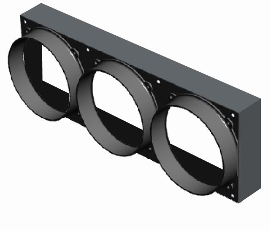 Image de AHRD0461II: Plénum d’aspiration 2 x diamètre 160 mm pour Ducto FNC 400 (non isolé)